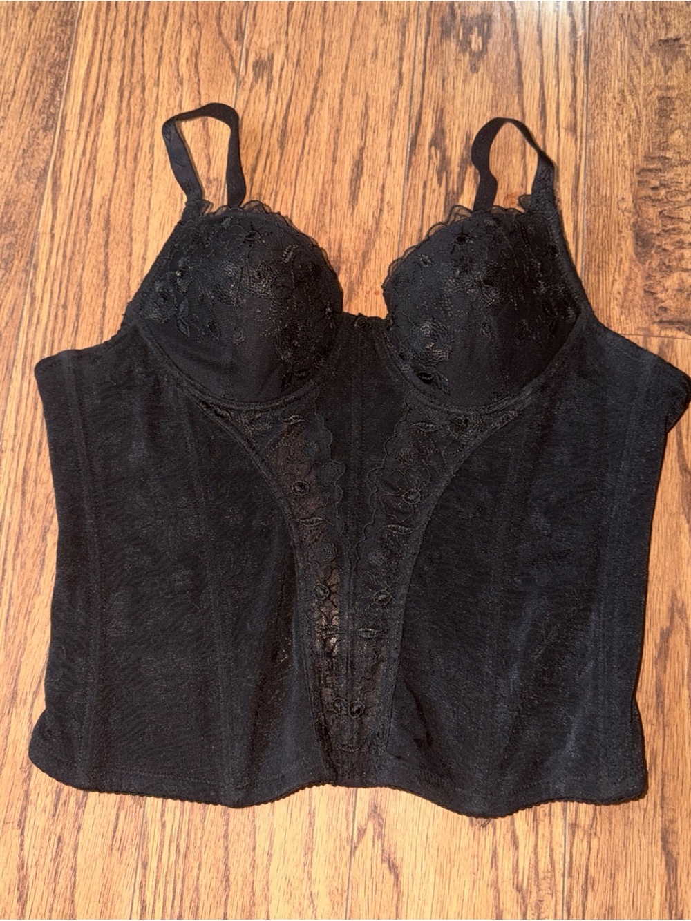 Niki Biki Vintage Floral Lace Corset Bustier Size S M Sexy Grunge Gothic 90s Y2K